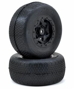 AKA Typo Wide SC Pre-Mounted Tires (SC5M) (2) (Black) (Clay) W/12mm Hex