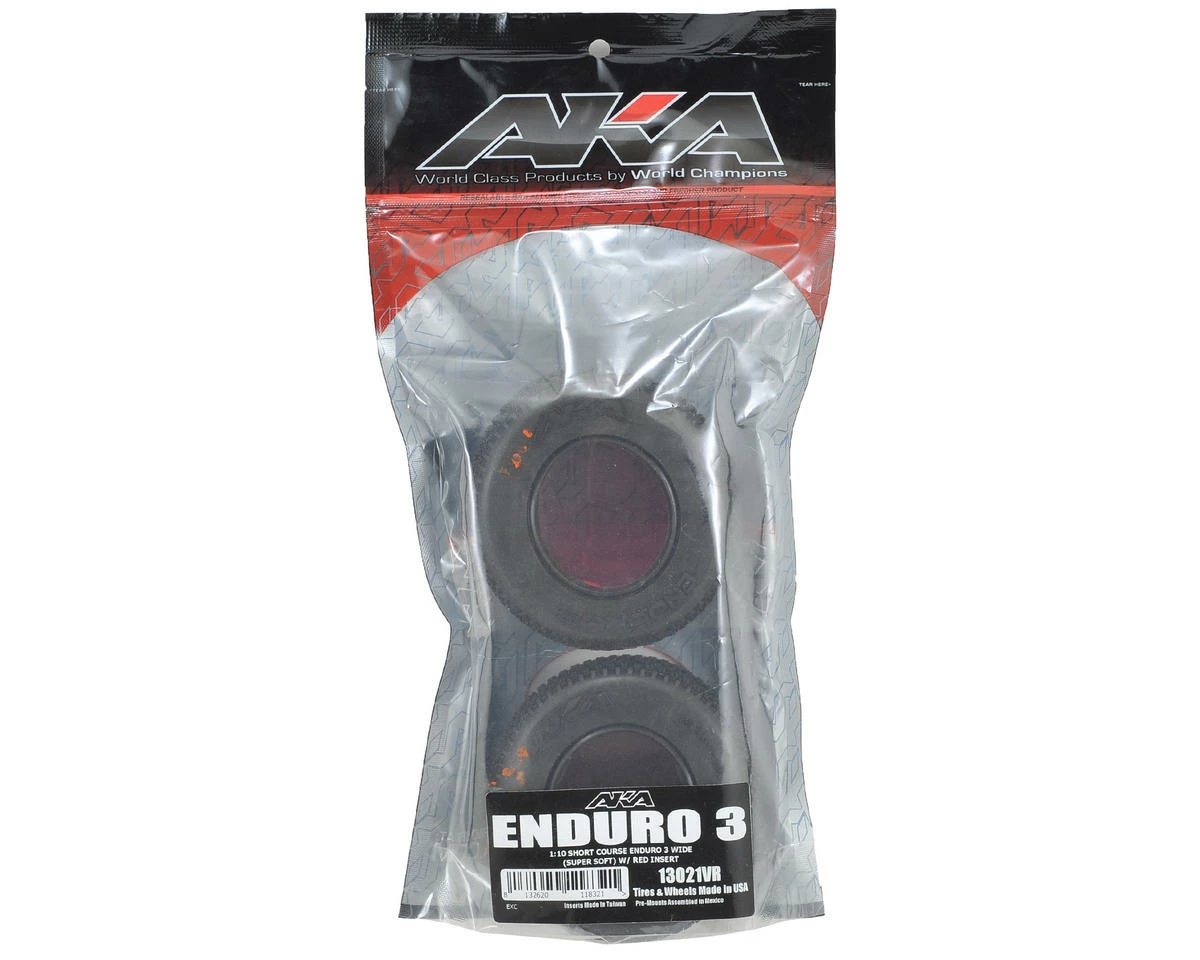 AKA Enduro 3 Wide Short Course Tires (2) (Super Soft) - Image 2
