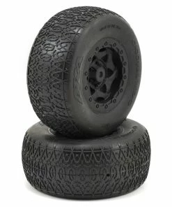 AKA Chain Link Wide SC Pre-Mounted Tires (SC5M) (2) (Black) (Soft) W/12mm Hex