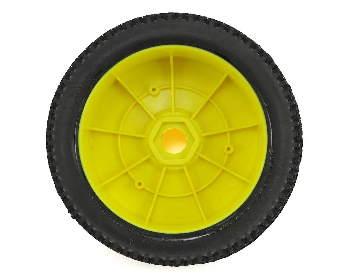 AKA Cityblock 1/8 Buggy Pre-Mounted Tires (2) (Yellow) (Super Soft - Long Wear) - Image 2