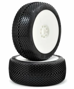 AKA Gridiron II 1/8 Buggy Pre-Mounted Tires (2) (White) (Super Soft - Long Wear)