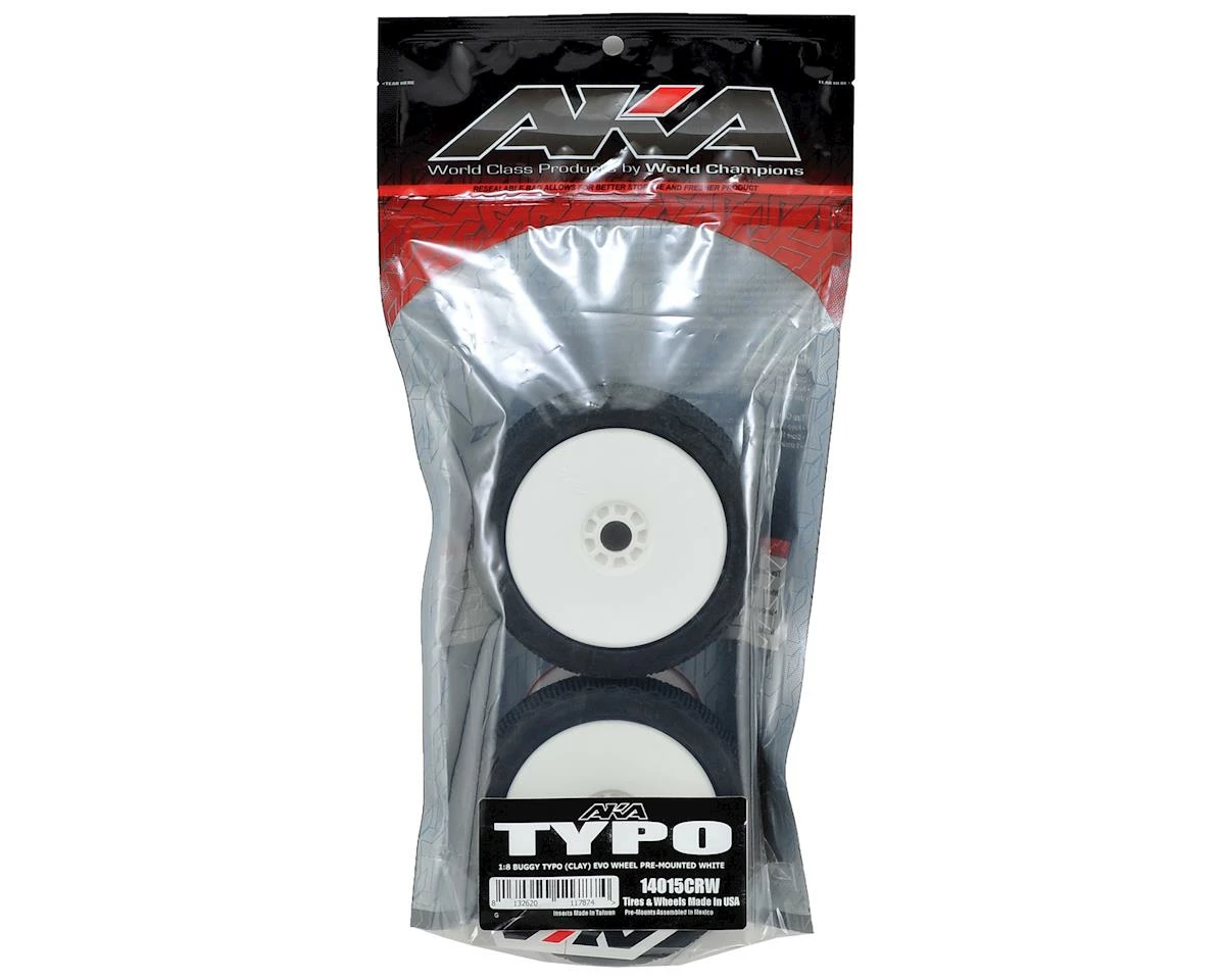 AKA 1/8 Typo EVO Clay Front/Rear Wheel Mounted, White: Buggy (2) - Image 3