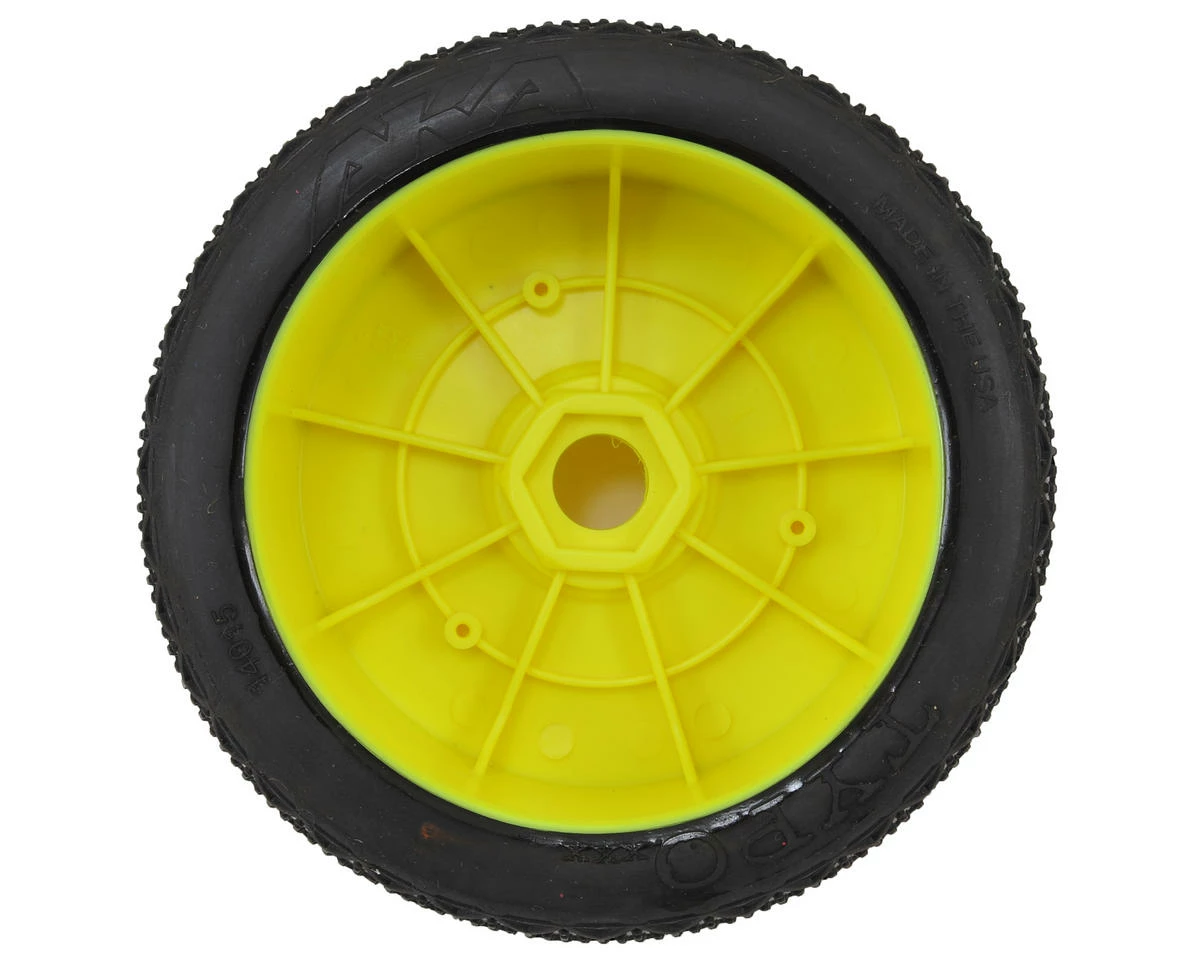 AKA Typo 1/8 Buggy Pre-Mounted Tires (2) (Yellow) (Clay) - Image 2