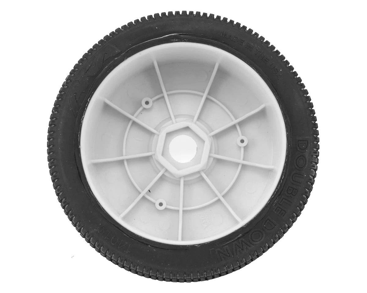 AKA Double Down 1/8 Buggy Pre-Mounted Tires (2) (White) (Soft - Long Wear) W/EVO Wheels - Image 2