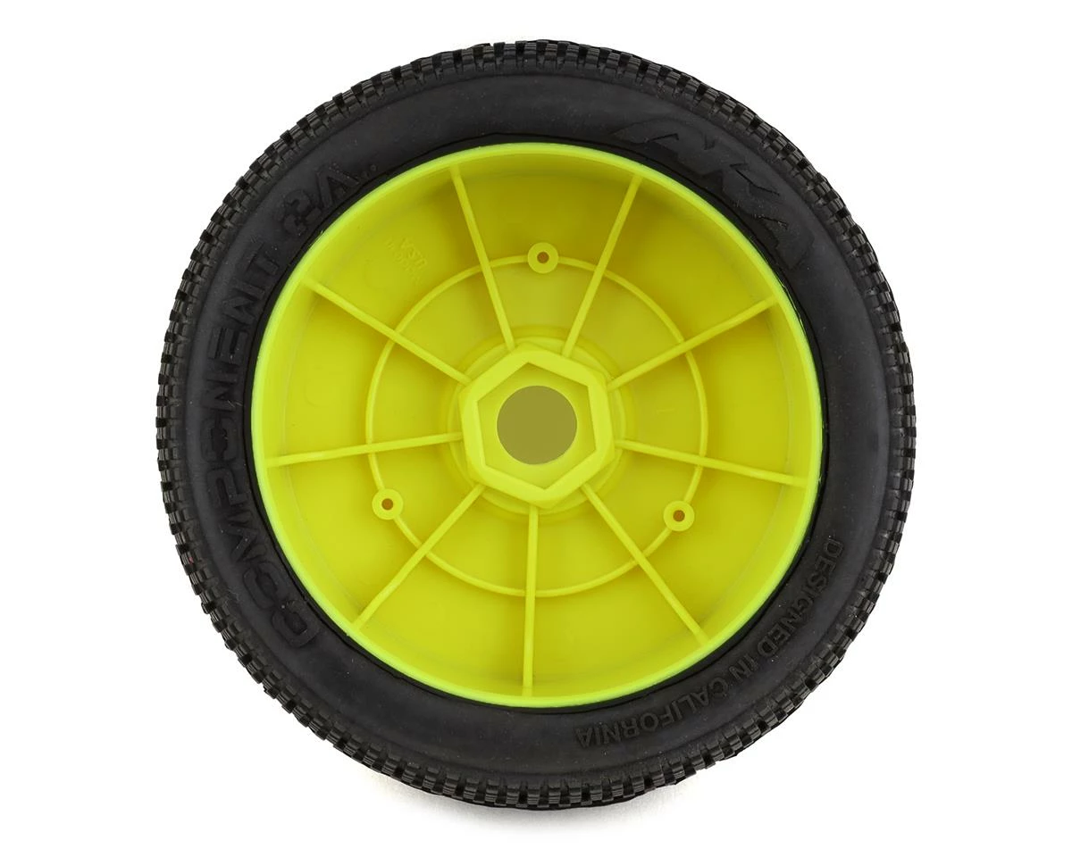 AKA Component 2AB 1/8 Buggy Mounted Tires (Yellow) (2) (Super Soft - Long Wear) - Image 2