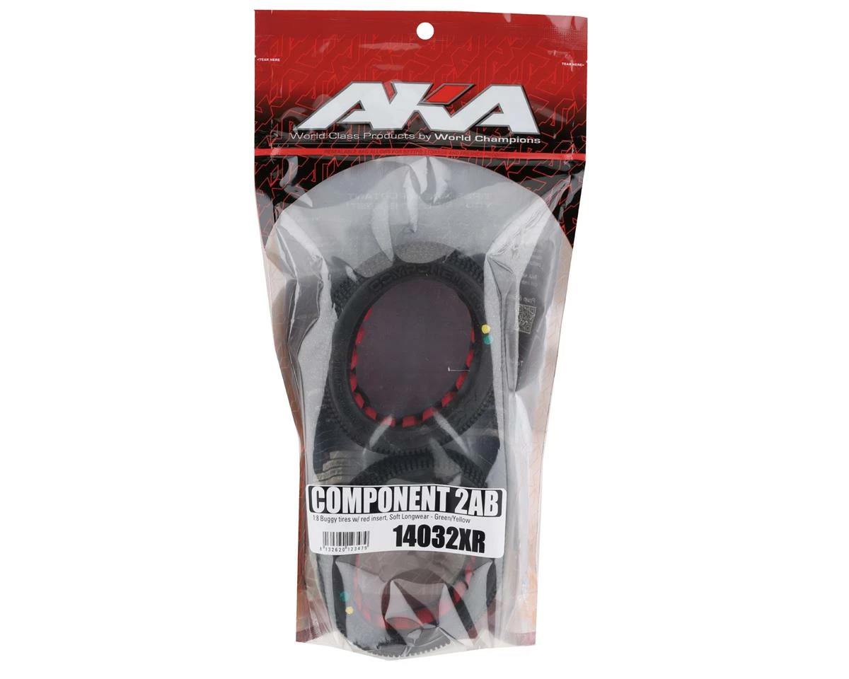 AKA Component 2AB 1/8 Buggy Tires (2) (Soft - Long Wear) - Image 2