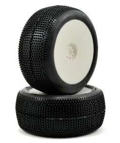 AKA EVO Impact 1/8 Truggy Pre-Mounted Tires (2) (White) (Soft - Long Wear)