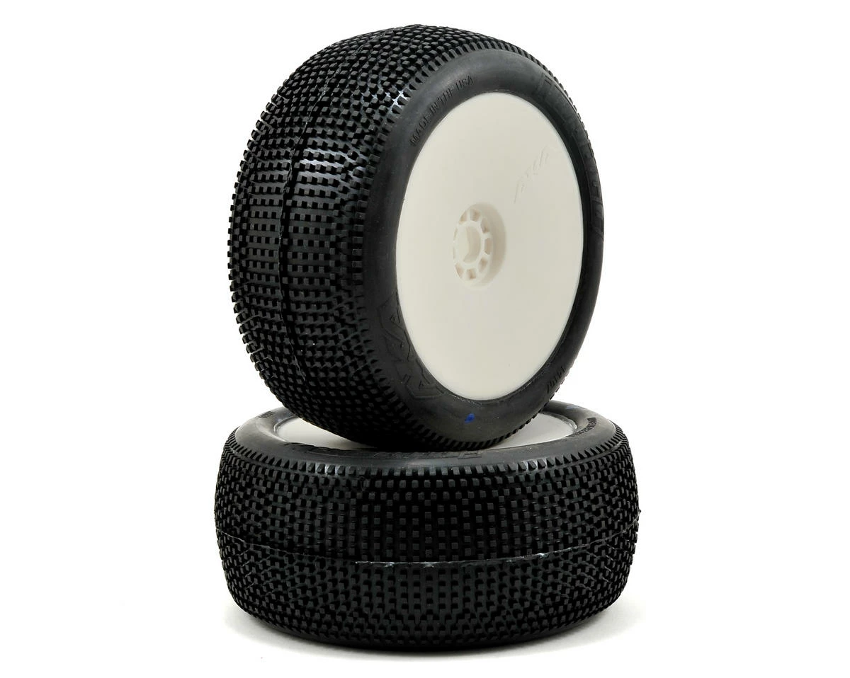 AKA EVO Impact 1/8 Truggy Pre-Mounted Tires (2) (White) (Soft - Long Wear)