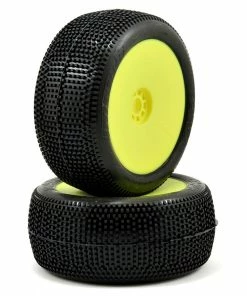 AKA EVO Impact 1/8 Truggy Pre-Mounted Tires (2) (Yellow) (Soft - Long Wear)