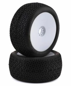 AKA EVO Scribble 1/8 Truggy Pre-Mounted Tires (2) (White) (Clay)