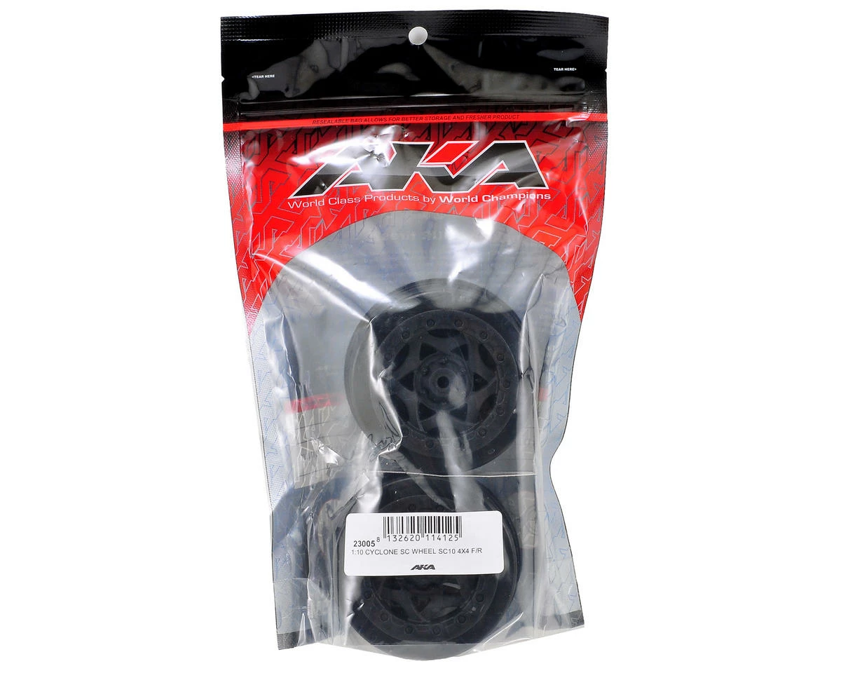 AKA 12mm Hex Cyclone Short Course Wheels (Black) (2) (SC5M) - Image 2