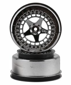 Arrma Short Course 2.2/3.0 Wheels W/14mm Hex (Black Chrome) (2)
