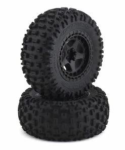 Arrma DBooots Fortress SC Tire Set Glued Black (2)