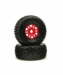 Arrma Mojave 6S BLX DBoots "Fortress" Pre-Mounted Tire Set (Red) (2)