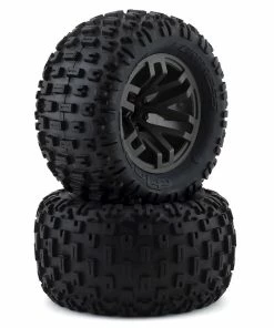 Arrma BLX 4x4 Dboots 'Fortress MT' 1/8 Pre-mounted Tire Set (Gun Metal) (2)