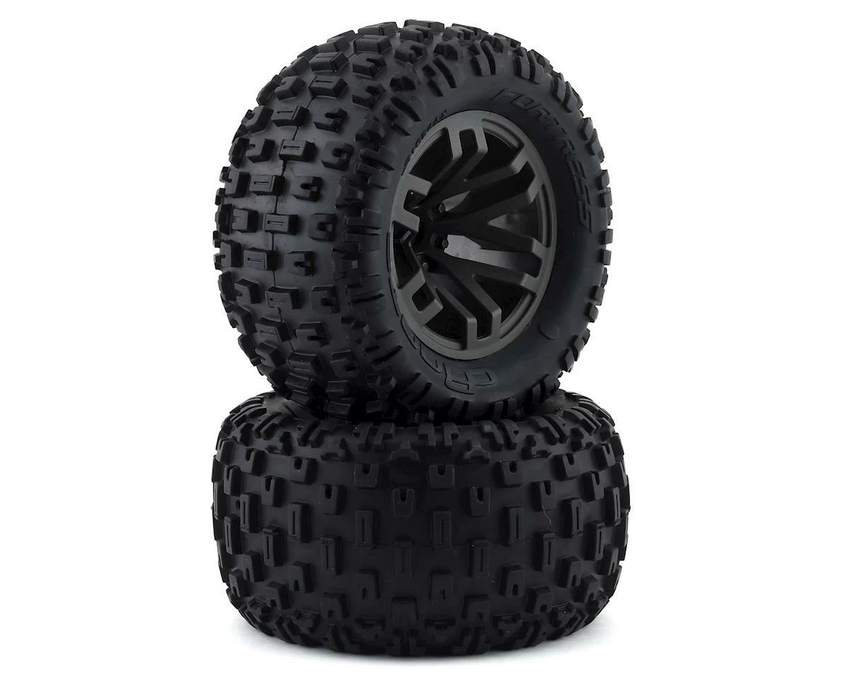 Arrma BLX 4x4 Dboots 'Fortress MT' 1/8 Pre-mounted Tire Set (Gun Metal) (2)