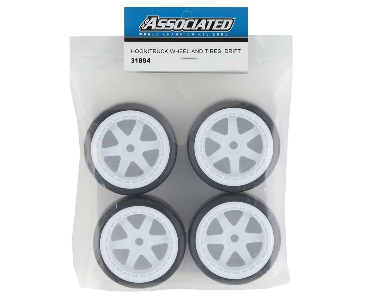 Team Associated Hoonitruck Pre-Mounted Drift Tires & Wheels (4) W/12mm Hex - Image 2