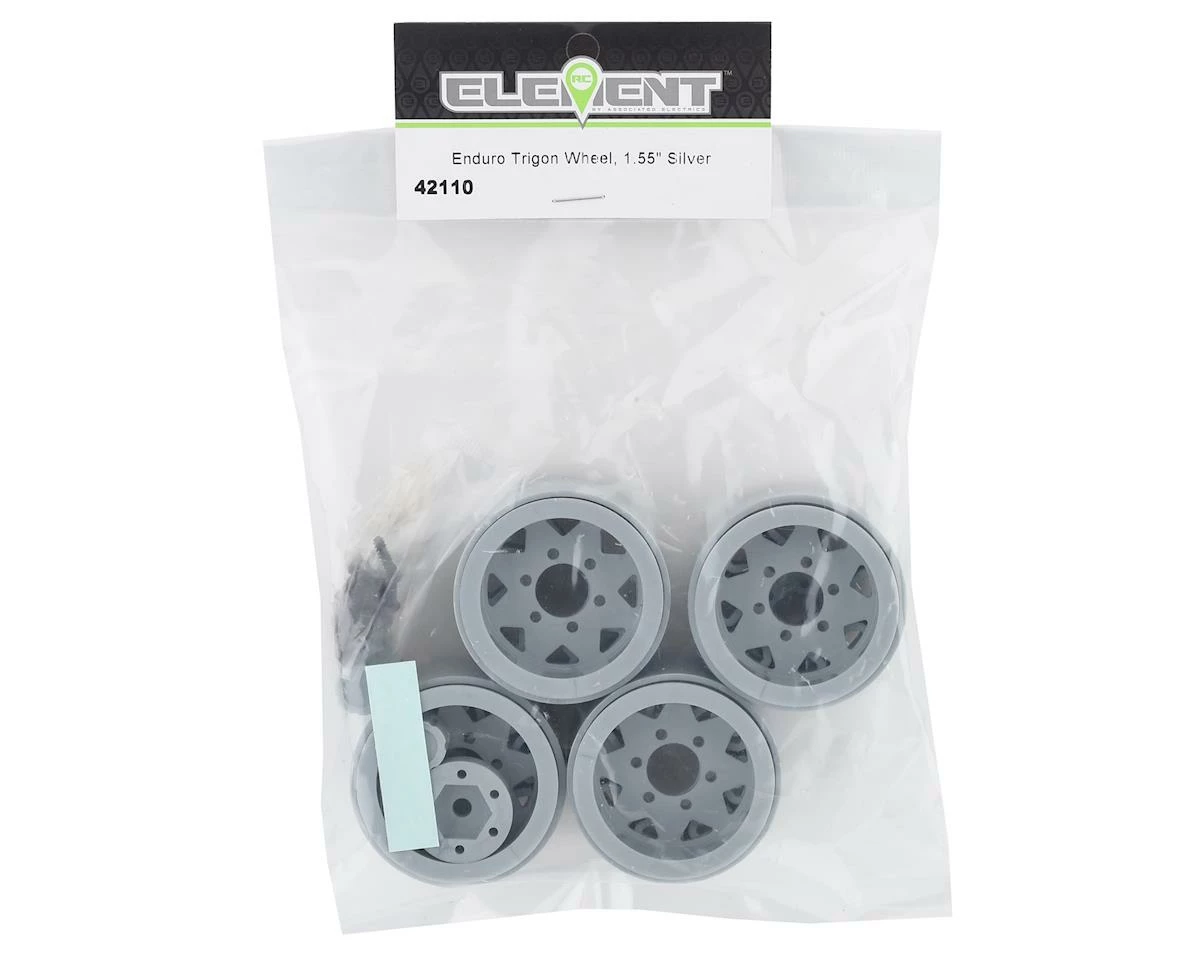 Element RC Duro 1.55” Trigon Wheels (Silver) (4) - Image 4