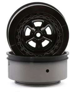 Team Associated DR10 Drag Racing Rear Wheels (Black Chrome) (2)