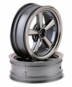 Team Associated DR10 2.2" Drag Racing Front Wheels (Black Chrome) (2) W/12mm Hex