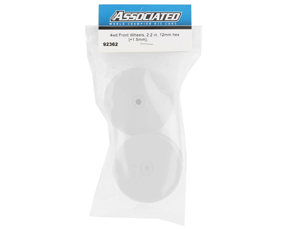 Team Associated 12mm Hex 2.2 4WD Front +1.5mm Buggy Wheels (2) (B74) (White) - Image 3