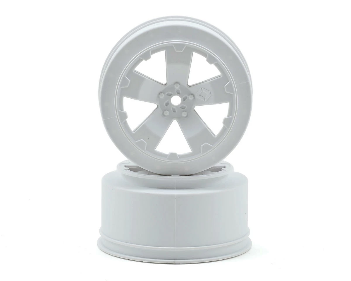 Avid RC 12mm Hex "Sabertooth" Short Course Wheels (White) (2) (22SCT/TEN-SCTE)