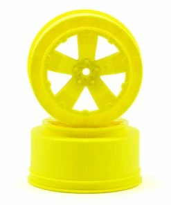 Avid RC 12mm Hex "Sabertooth" Short Course Wheels (Yellow) (2) (22SCT/TEN-SCTE)