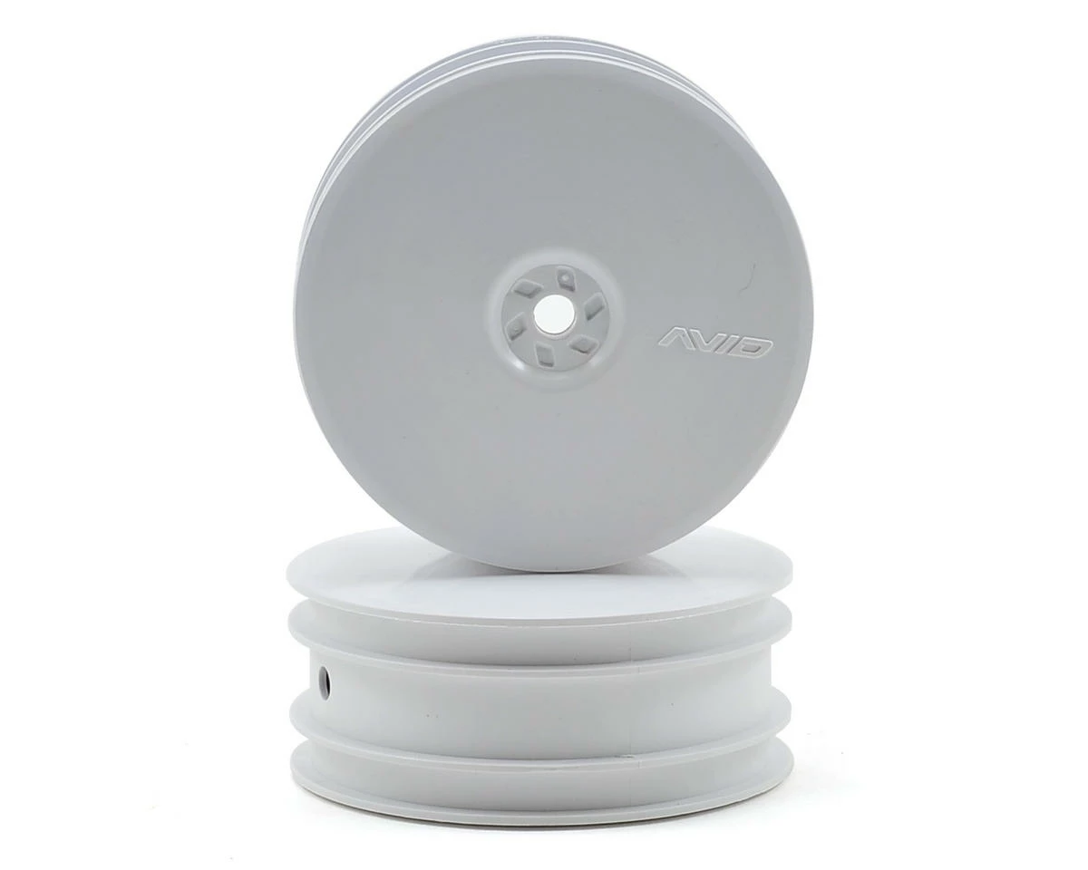 Avid RC 10mm Hex Satellite 2.2" Front Buggy Wheels (2) (TLR 22) (White)