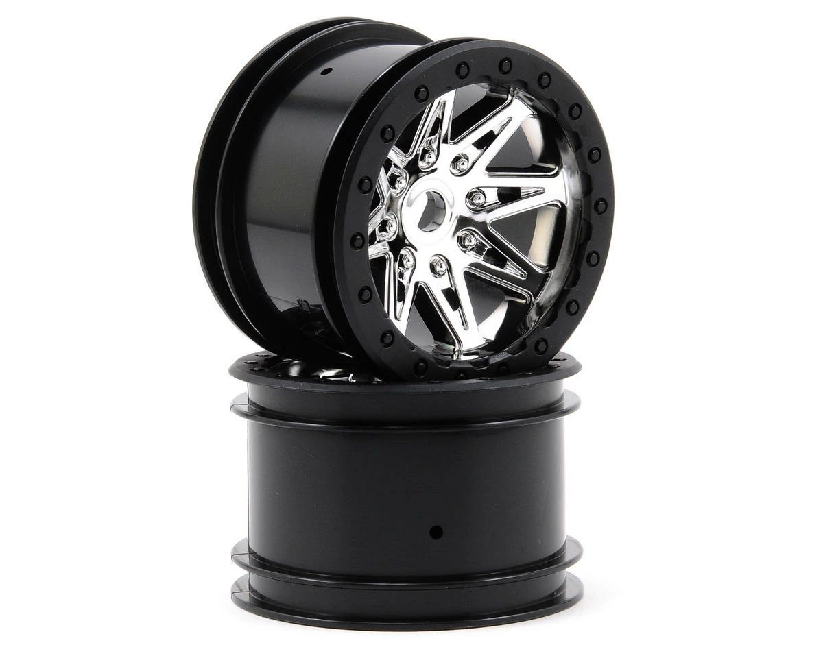 Axial Raceline Renegade 41mm Wide 2.2 Crawler Wheels (2) (Chrome/Black)