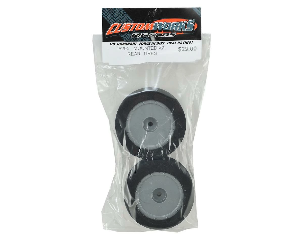 Custom Works Dirt Oval Rear Mounted Foam Tires (2) (X2) - Image 3