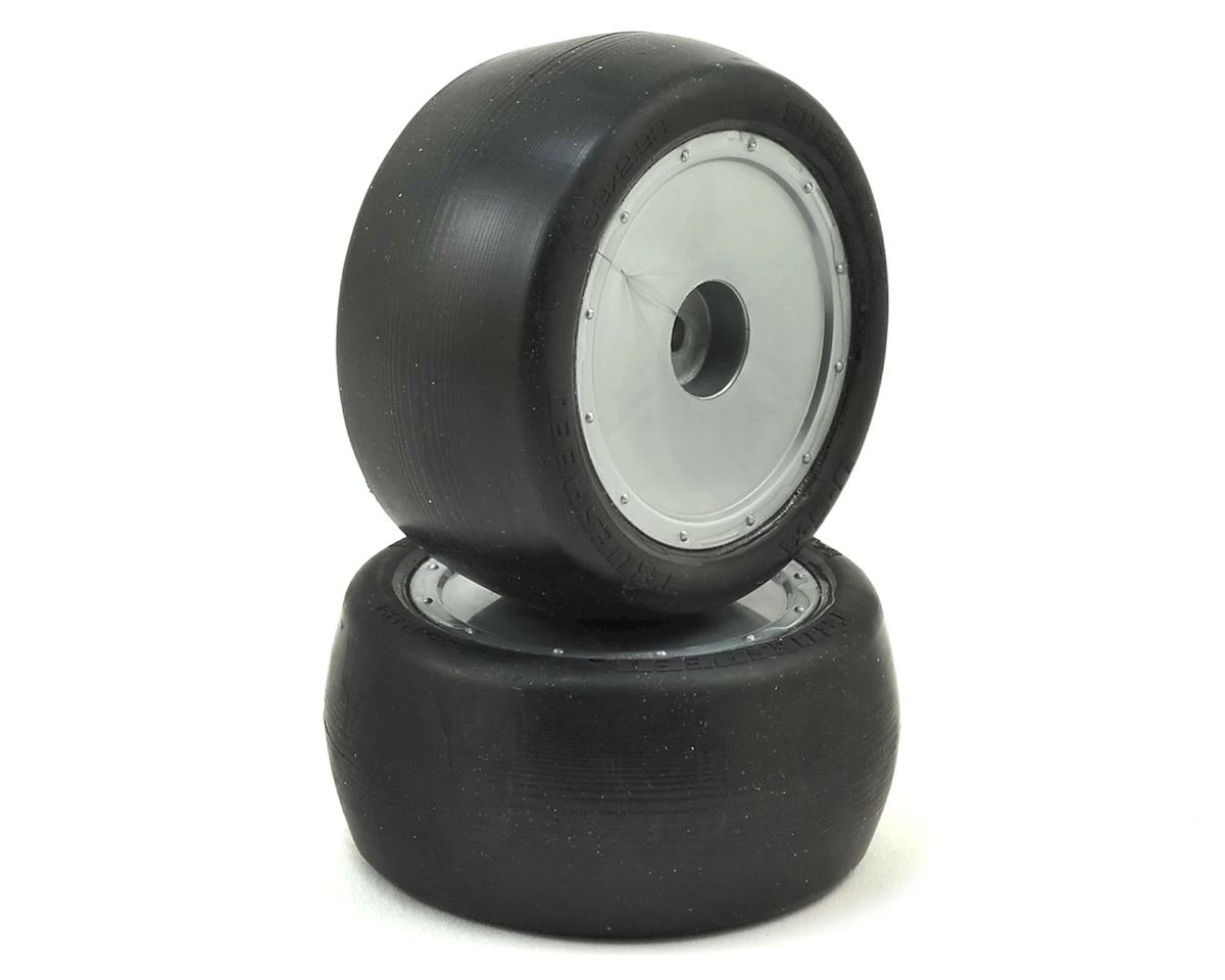 Custom Works Slick Pre-Mounted Dirt Oval Rear Tire W/Orange Insert (2) (HB)