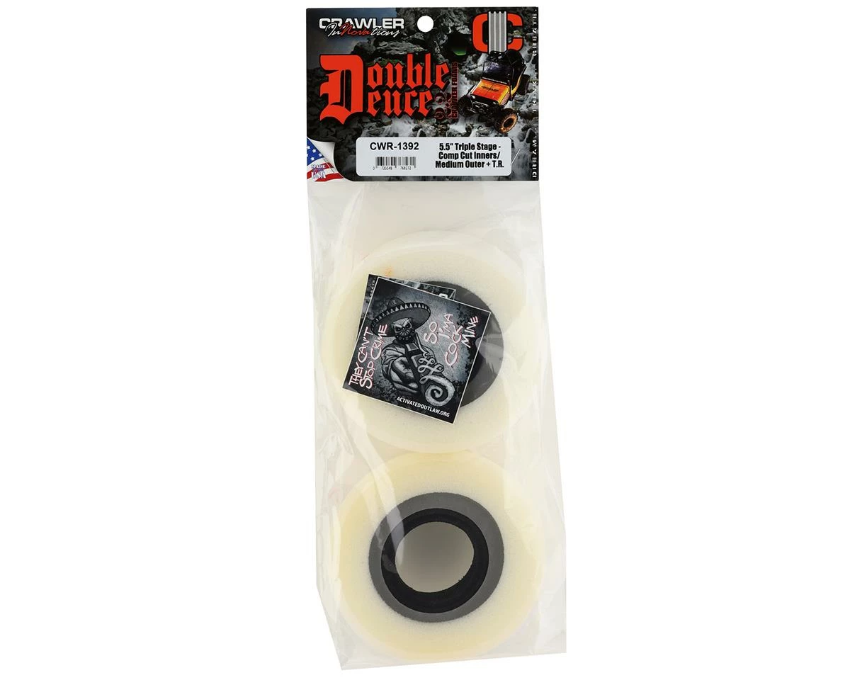 Crawler Innovations Double Deuce 5.5” 2.2 Triple Stage Crawler Foam W/Comp Cut Inners & Tuning Ring (2) (Medium Outer) - Image 2