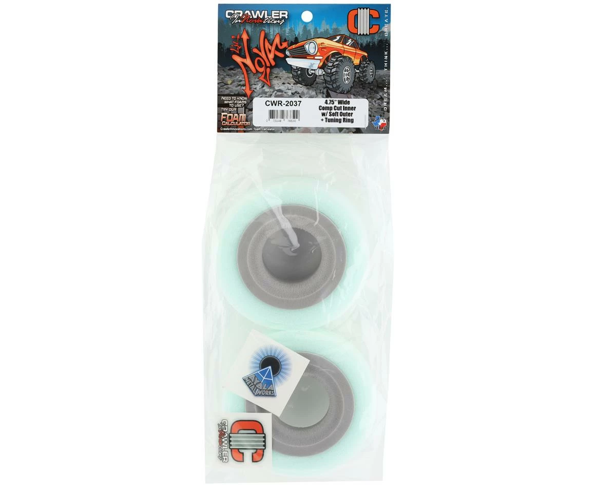 Crawler Innovations Lil' Nova Dual Stage 4.75" 1.9" Wide Crawler Foam W/Comp Cut Inner (2) (Soft Outer) - Image 2