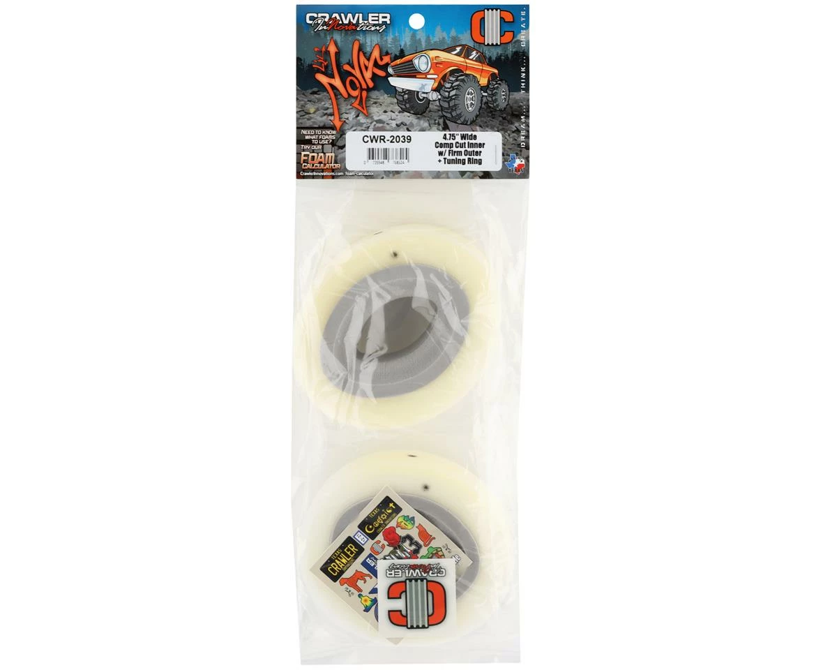 Crawler Innovations Lil' Nova Dual Stage 4.75" 1.9" Wide Crawler Foam W/Comp Cut Inner (2) (Firm Outer) - Image 2