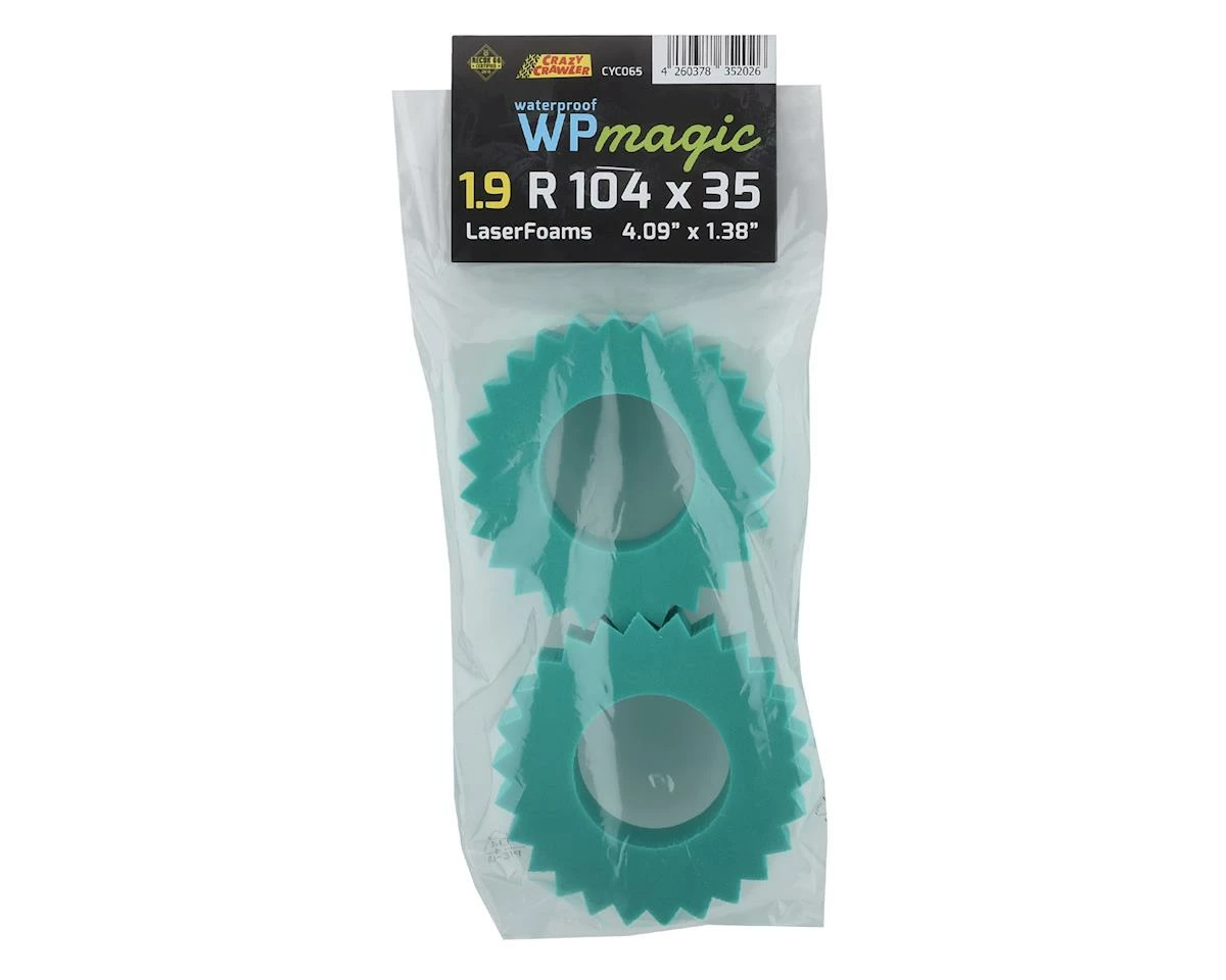 Crazy Crawler LaserFoam "WP Magic" 1.9" Foam Crawler Tire Insert (2) (104x35mm) (10+ Pound Trucks) - Image 2