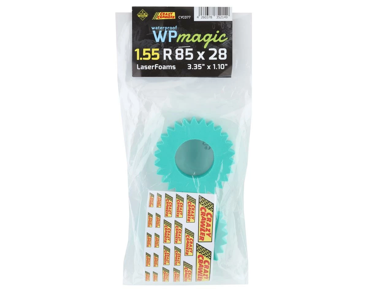 Crazy Crawler LaserFoam "WP Magic" 1.55 Foam Crawler Tire Insert (2) (85x28mm) (10-14 Pound Trucks) - Image 2