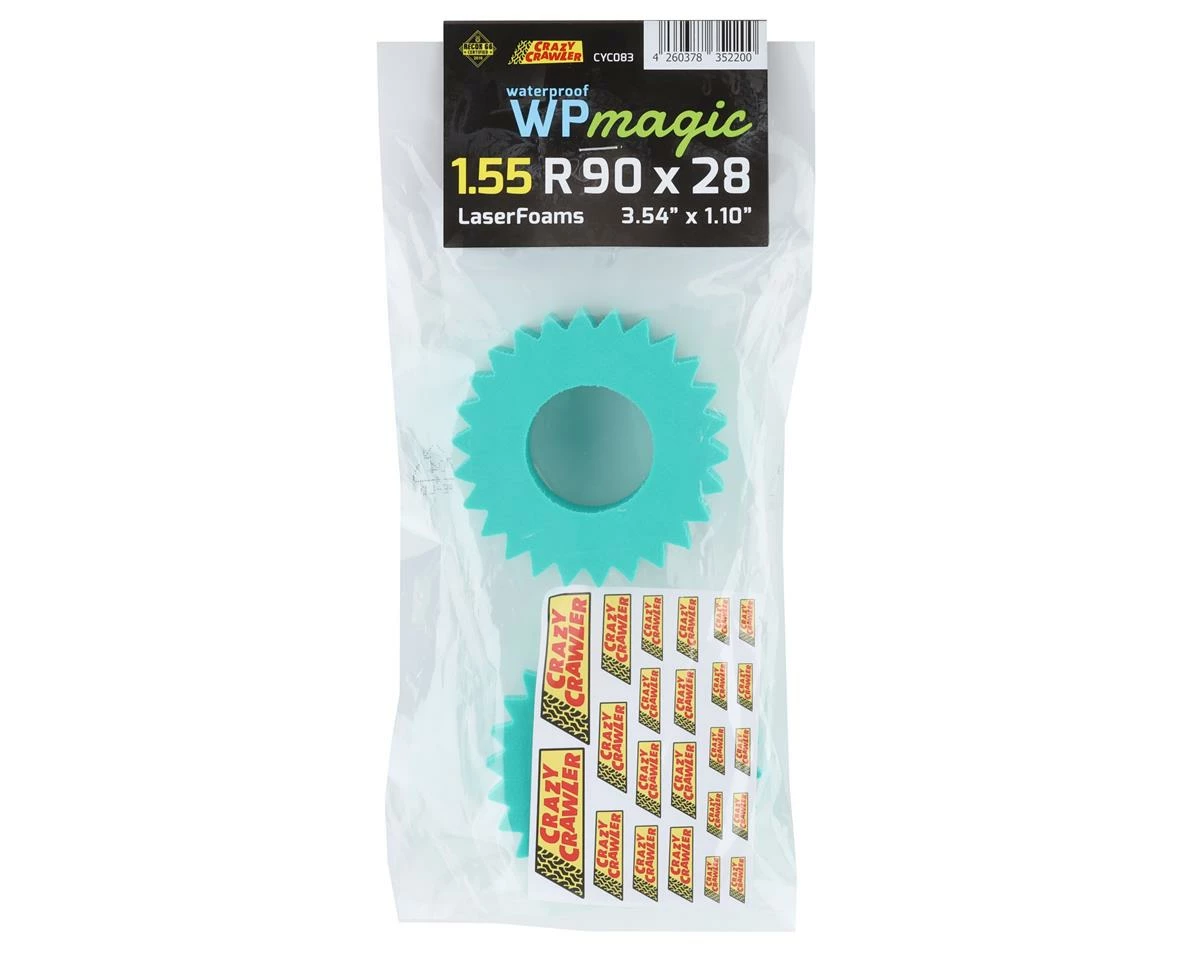 Crazy Crawler LaserFoam "WP Magic" 1.55 Foam Crawler Tire Insert (2) (90x28mm) (10+ Pound Trucks) - Image 2