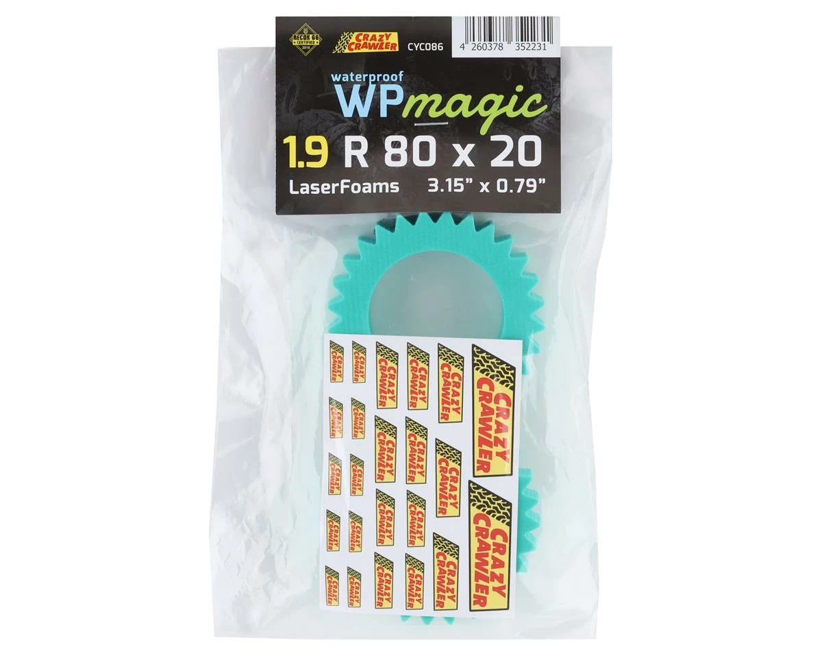 Crazy Crawler LaserFoam "WP Magic" 1.9" Foam Crawler Tire Insert (2) (80x20mm) (10+ Pound Trucks) - Image 2