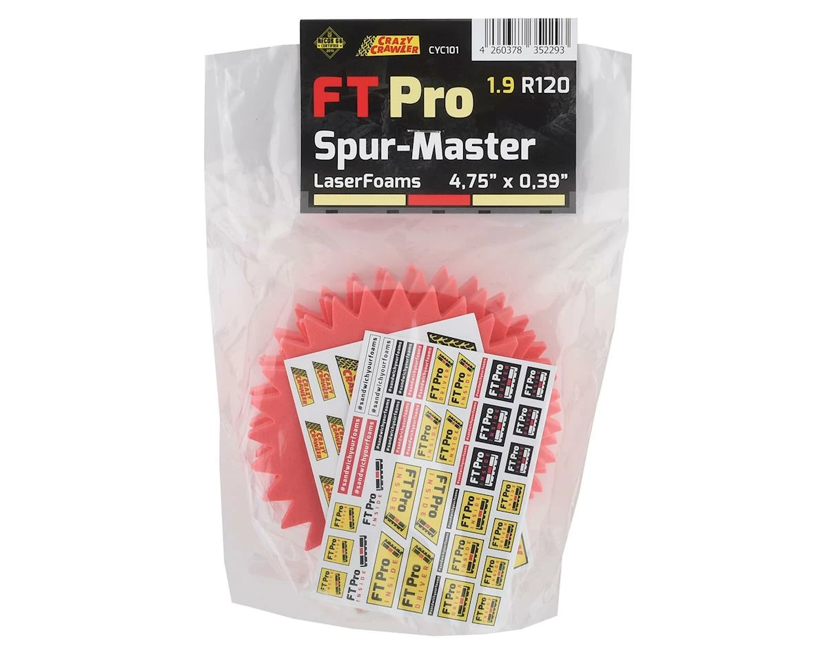Crazy Crawler LaserFoam "FT Pro Spur Master" 1.9" Foam Crawler Tire Insert (4) (4.75" Tires) - Image 2