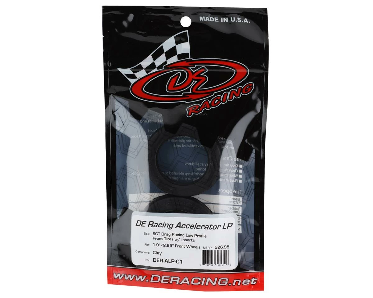 DE Racing Accelerator LP Low Profile Drag Racing Front Tires W/Inserts (Clay) 5 DE Racing Accelerator LP Low Profile Drag Racing Front Tires W/Inserts (Clay) - Image 3