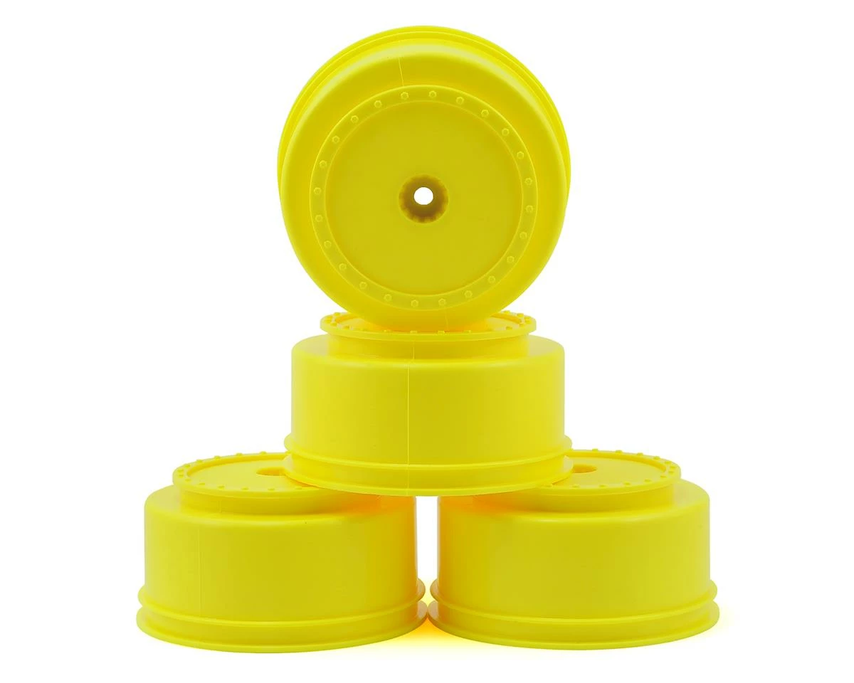DE Racing 12mm Hex "Borrego" Short Course Wheels W/3mm Offset (Yellow) (4) (SC5M)