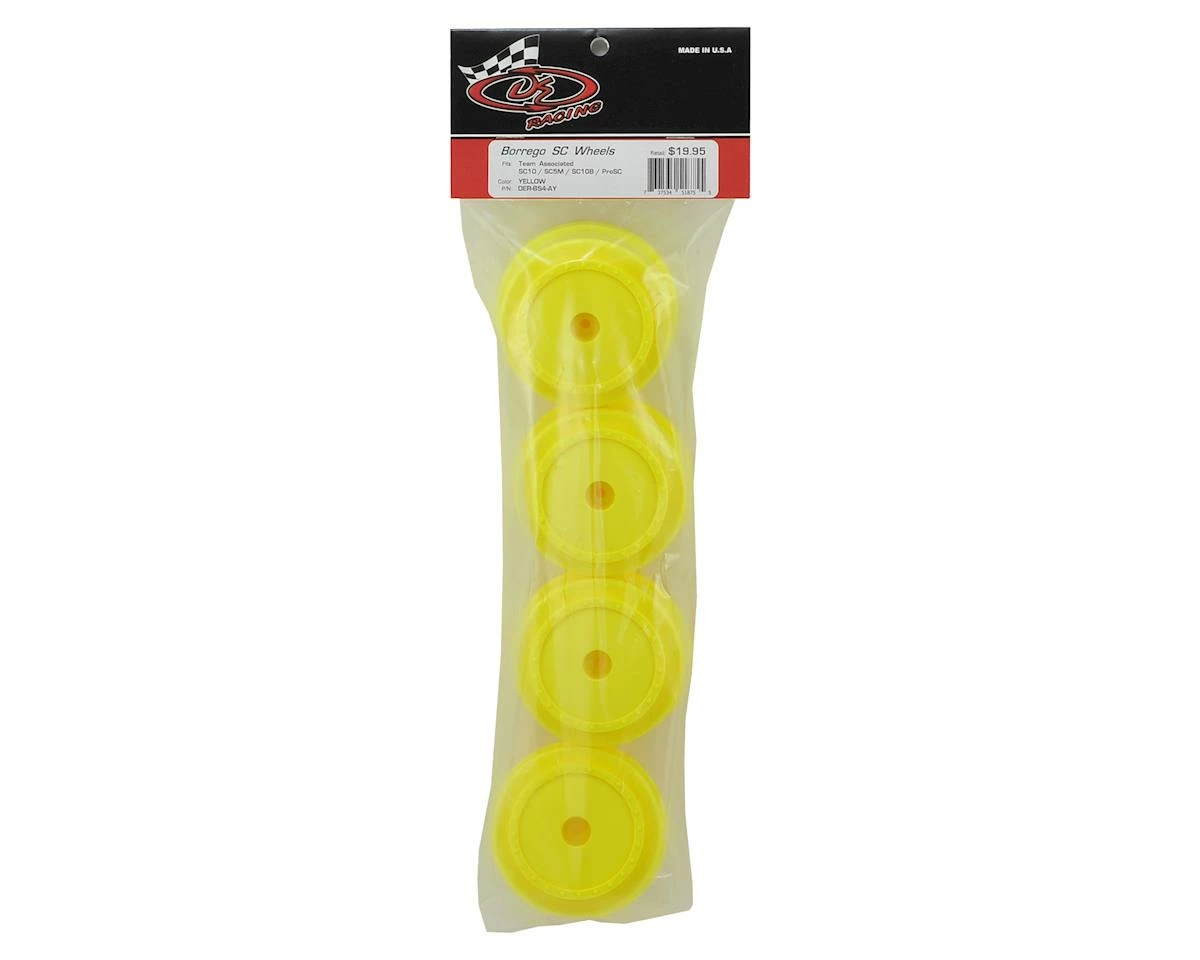 DE Racing 12mm Hex "Borrego" Short Course Wheels W/3mm Offset (Yellow) (4) (SC5M) - Image 3