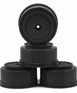 DE Racing 12mm Hex "Borrego" Short Course Wheels (Black) (4) (22SCT/TEN-SCTE)