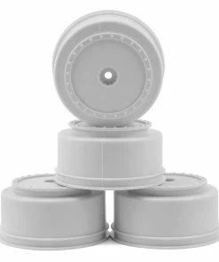 DE Racing 12mm Hex "Borrego" Short Course Wheels (White) (4) (22SCT/TEN-SCTE)