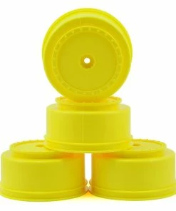 DE Racing 12mm Hex "Borrego" Short Course Wheels (Yellow) (4) (22SCT/TEN-SCTE)