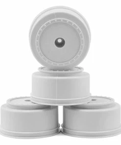 DE Racing 12mm Hex "Borrego" Short Course Wheels (White) (4) (SC6/Slash/Blitz)