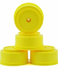 DE Racing 12mm Hex "Borrego" Short Course Wheels (Yellow) (4) (SC6/Slash/Blitz)