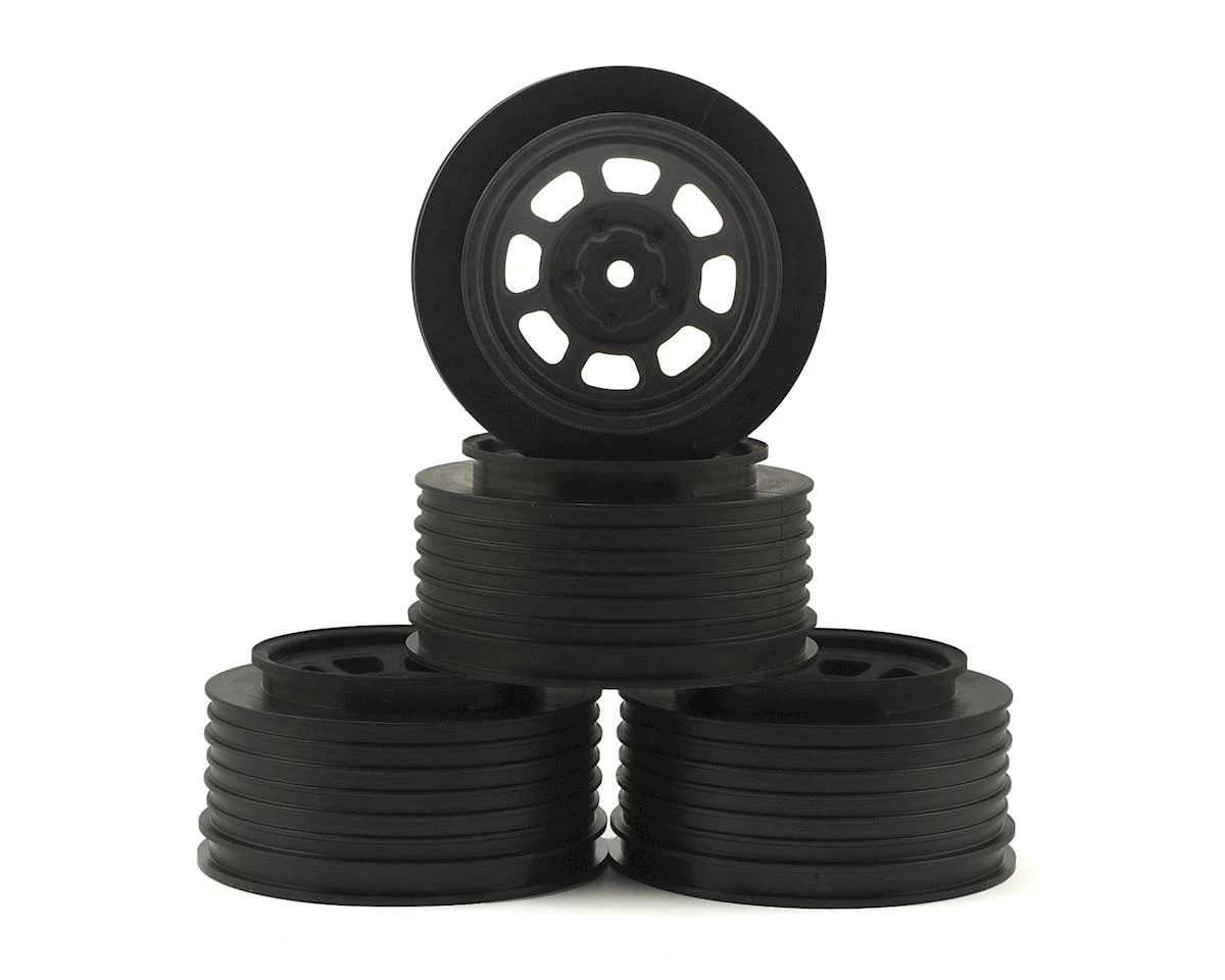 DE Racing Speedway SC Dirt Oval Wheels (Black) (4) (+3mm Offset/29mm Backspace) (SC10/SC5M) W/12mm Hex 3 DE Racing Speedway SC Dirt Oval Wheels (Black) (4) (+3mm Offset/29mm Backspace) (SC10/SC5M) W/12mm Hex