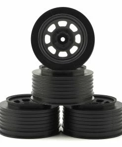 DE Racing Speedway Short Course Wheels (Black) (4) (21.5mm Backspace) (Slash Rear) W/12mm Hex