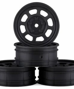 DE Racing Speedway Front Wheels (Black) (4) (Custom Works/B6)